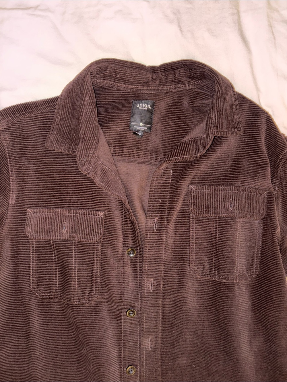 Union Bay Men's Brown Corduroy Shirt Jacket